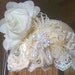 Wedding Victorian Girls Headband Feather pearls Flower Lace Hair Accessories