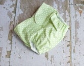 Precious Pure Cotton Diaper Cover - Lime with White Dots