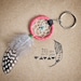 SALE for limited time. Free shipping, Handmade recycled t-shirts dreamcatcher keychain