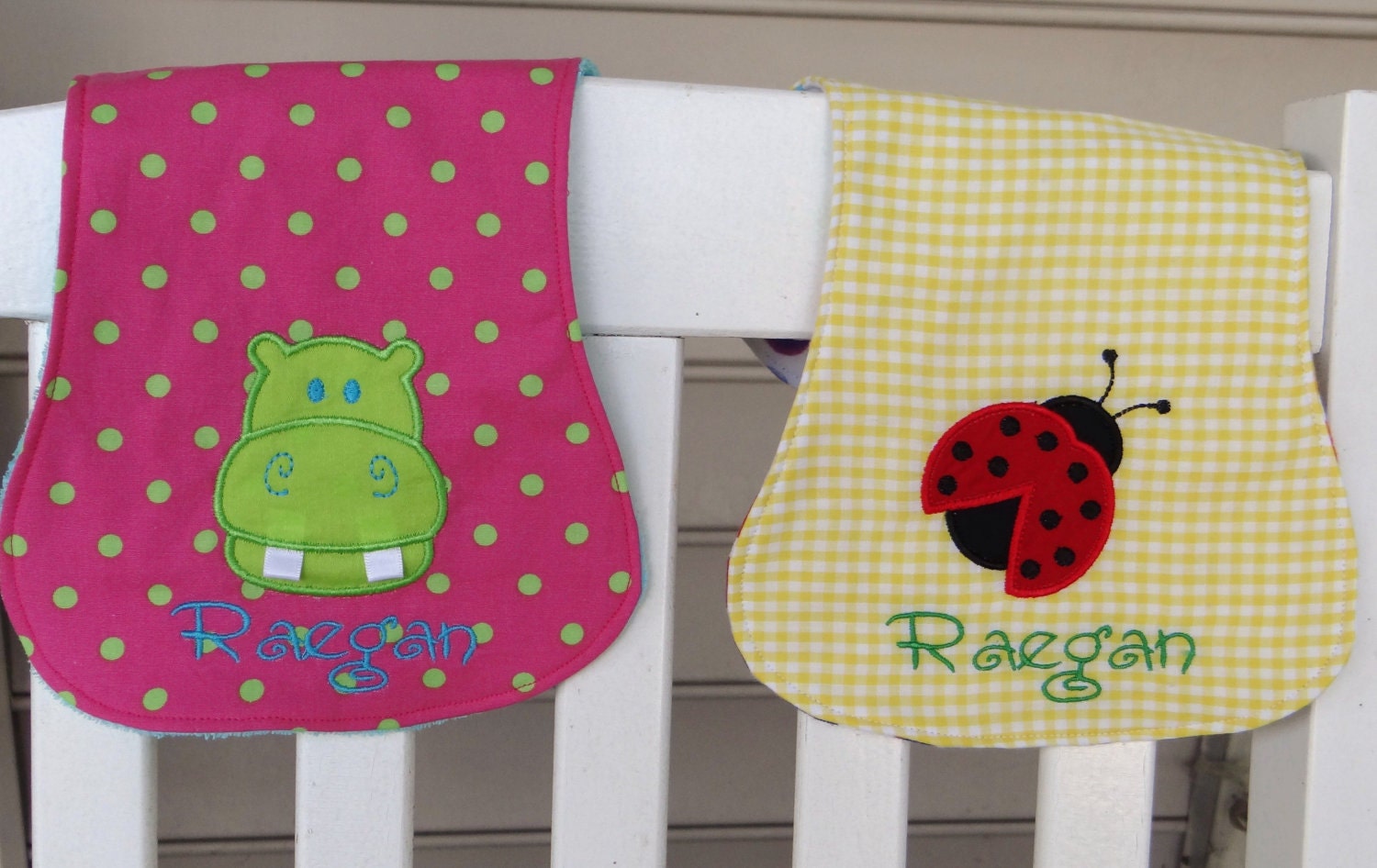 Personalized Baby Receiving Blanket, Owl Applique