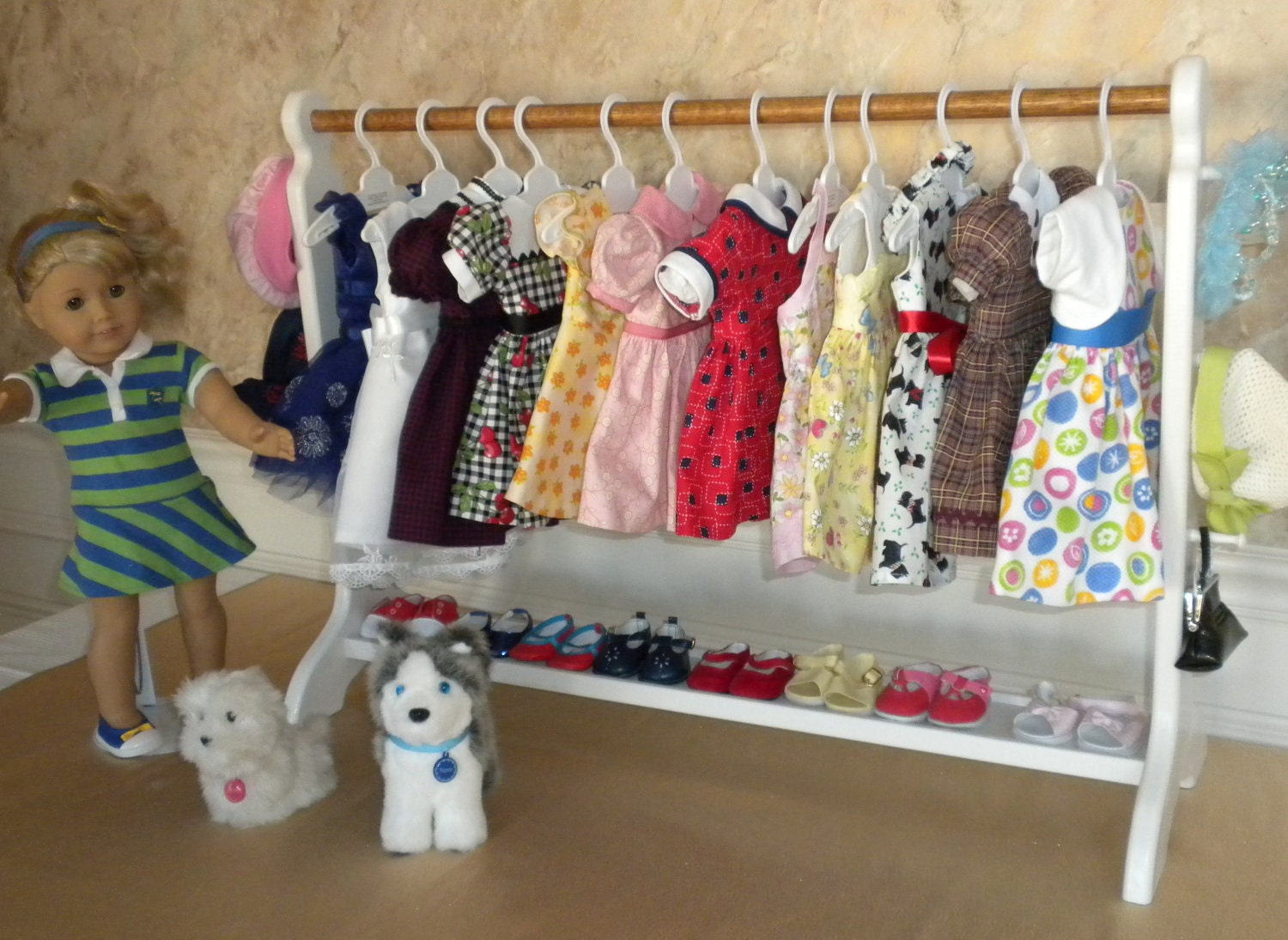 30" American Girl Doll clothes shoe accesories storage