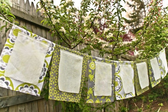 Wedding Garland, Wish Flags, Garden Party Banner, Bridal Shower Fabric Bunting, Home Decoration Il_570xn