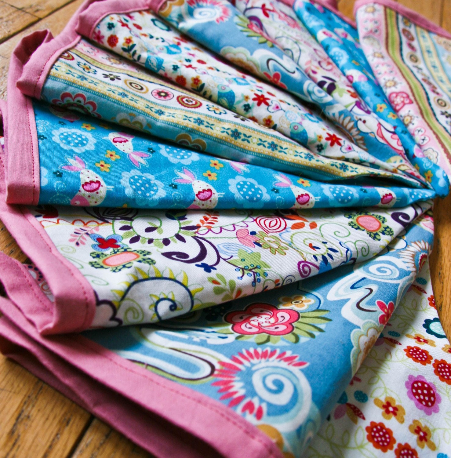 Custom  Birthday  Banner, Fabric Party Flags with Handsewn Letters, Nursery Decoration, Photo Props