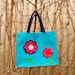 Girls Bag, Mini Tote Made with Eco Felt, Pink Turquoise