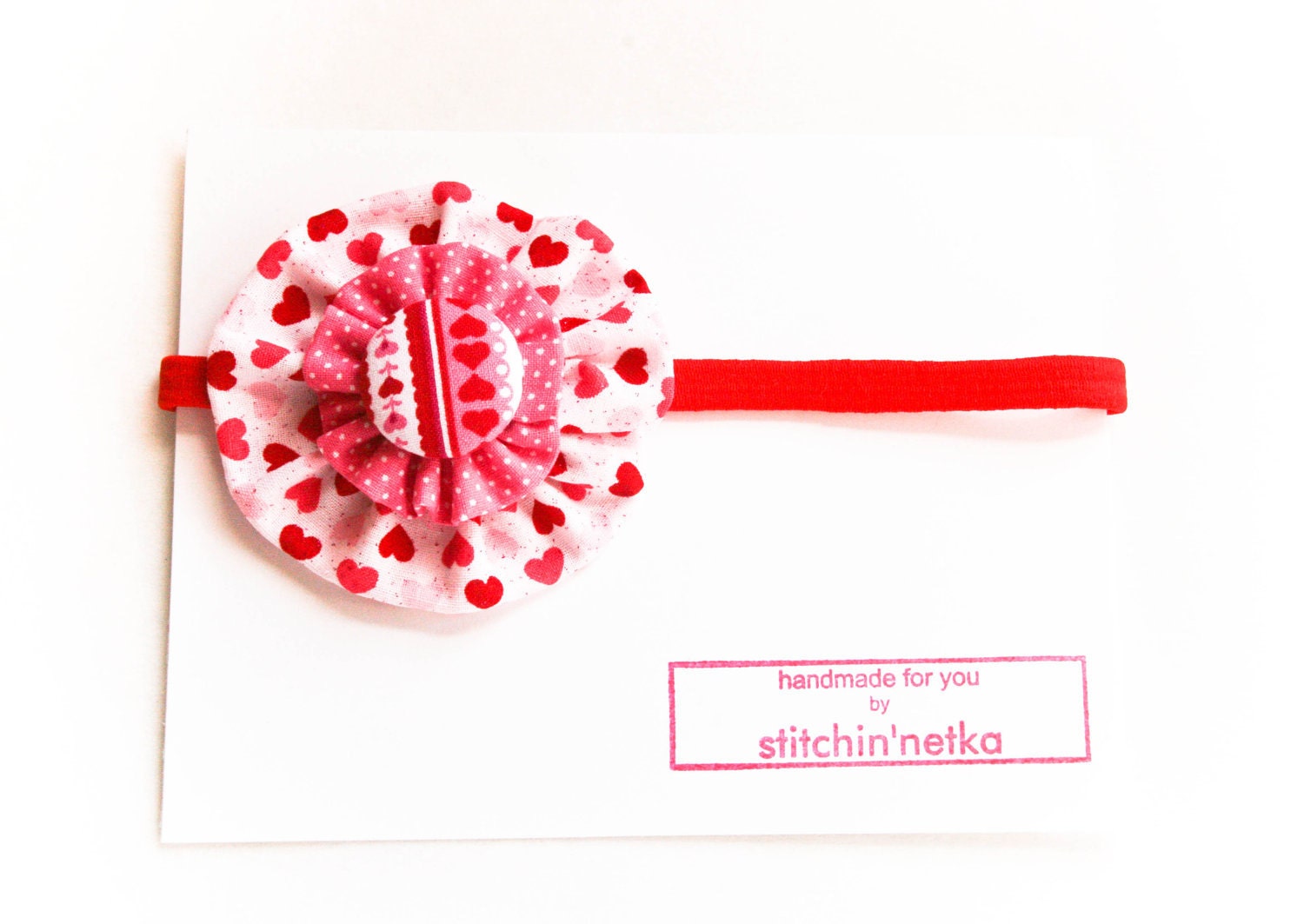 Flower Headband, Valentine's Day Accessory , Great Photo Prop