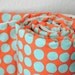Baby Blanket, Sun Spots in Tangerine by Amy Butler and Vanilla Bubble Dot Minky