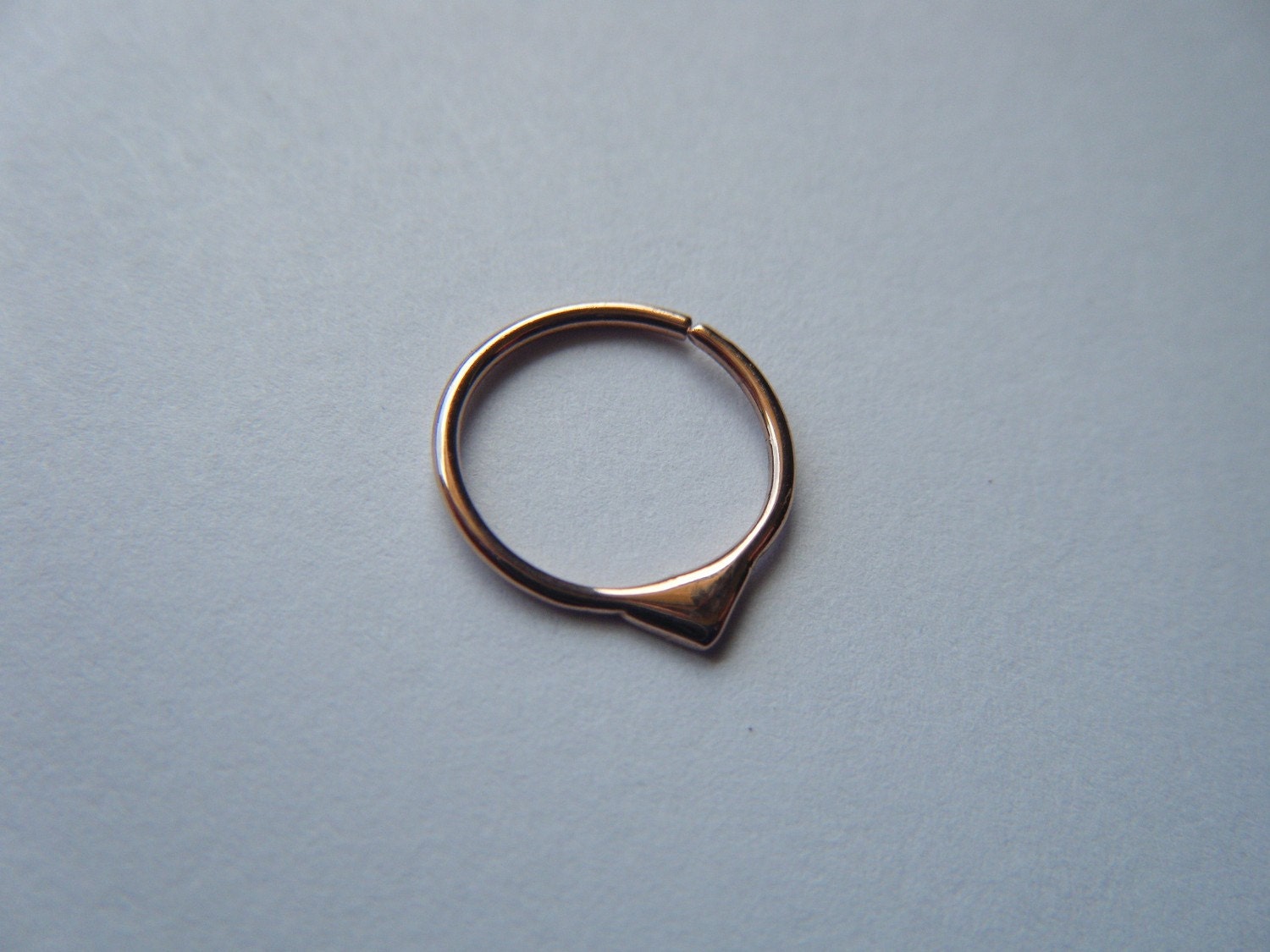 14 Karat Pink Gold "Fin" Nose Hoop in 20g