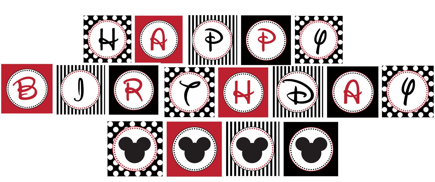 DIY Mickey Mouse Birthday Party PRINTABLE by CupcakeExpress