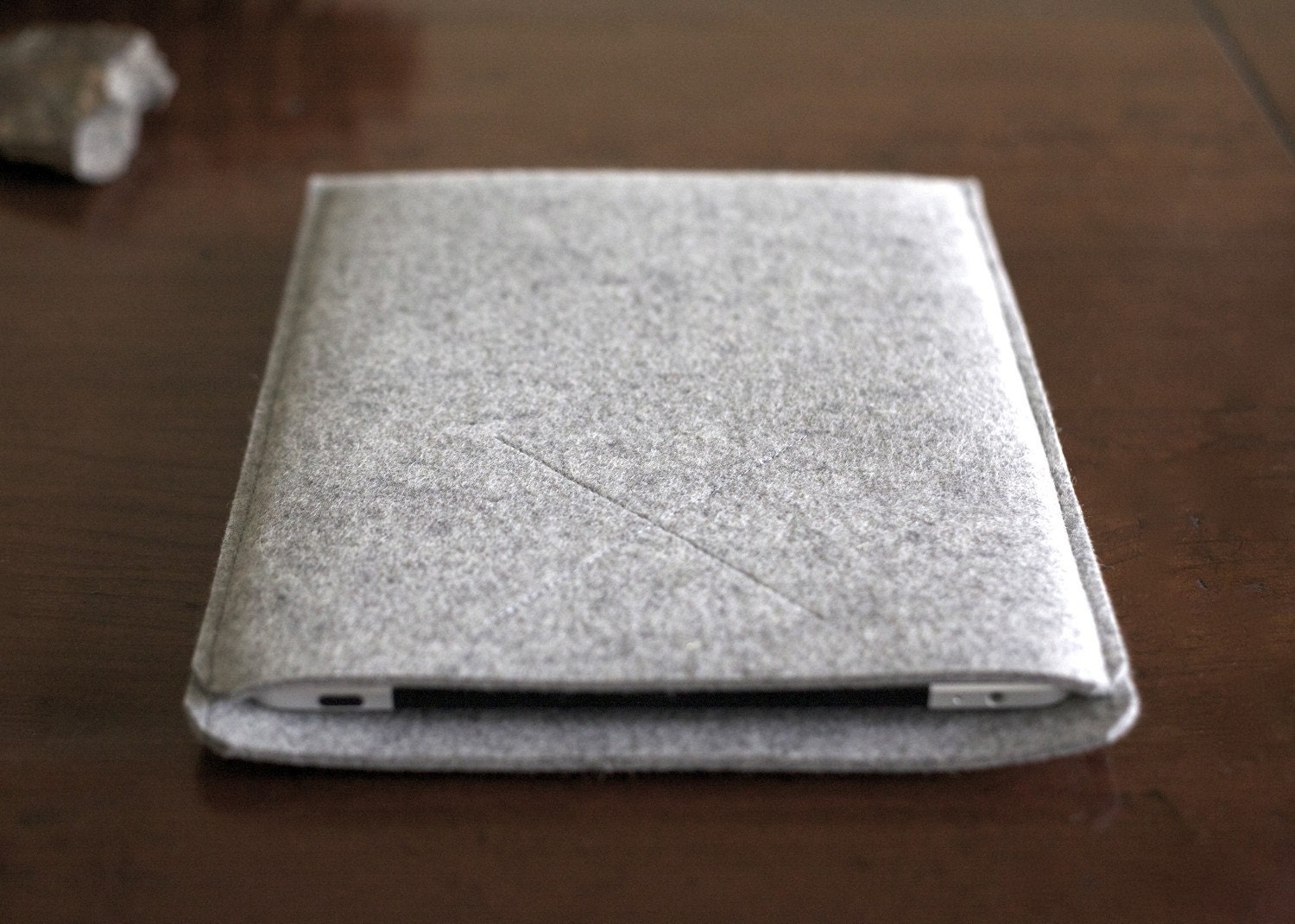 iPad Case Oxford Sleeve fits Smart Cover Handcrafted Organic Wool Felt - Made in the USA