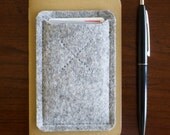 Oxford Card Sleeve Wallet Handcrafted Organic German Wool Felt - Made in the USA