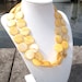 30% OFF Yellow necklace mother of pearl chunky 2 strands - bold necklace