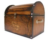 Rust Tree Design: Wedding Card Rustic Chest Box CUSTOM