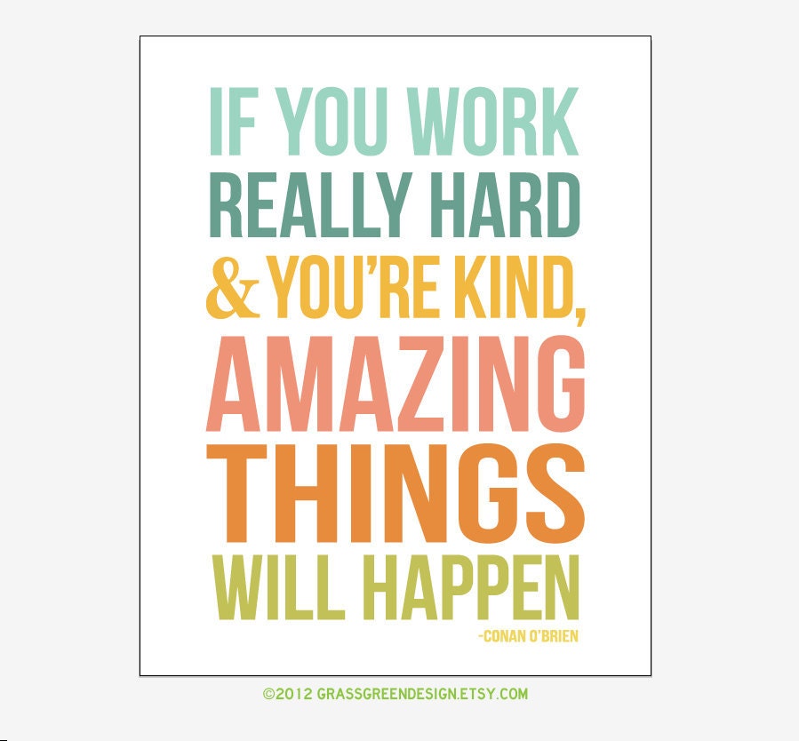 8x10 Amazing Things Will Happen Conan O'Brien Quote Print