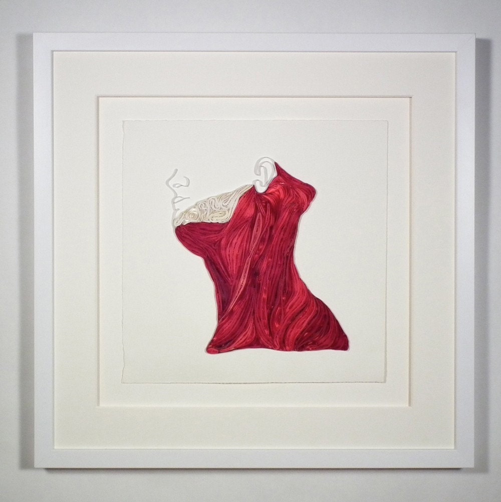 Quilled Anatomical Neck, Fine art anatomical diagram, framed quilled fine art, doctor decor