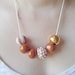 Sand Dollar: Ceramic Bead Necklace