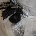 Christmas wreath winter white and black geo mesh