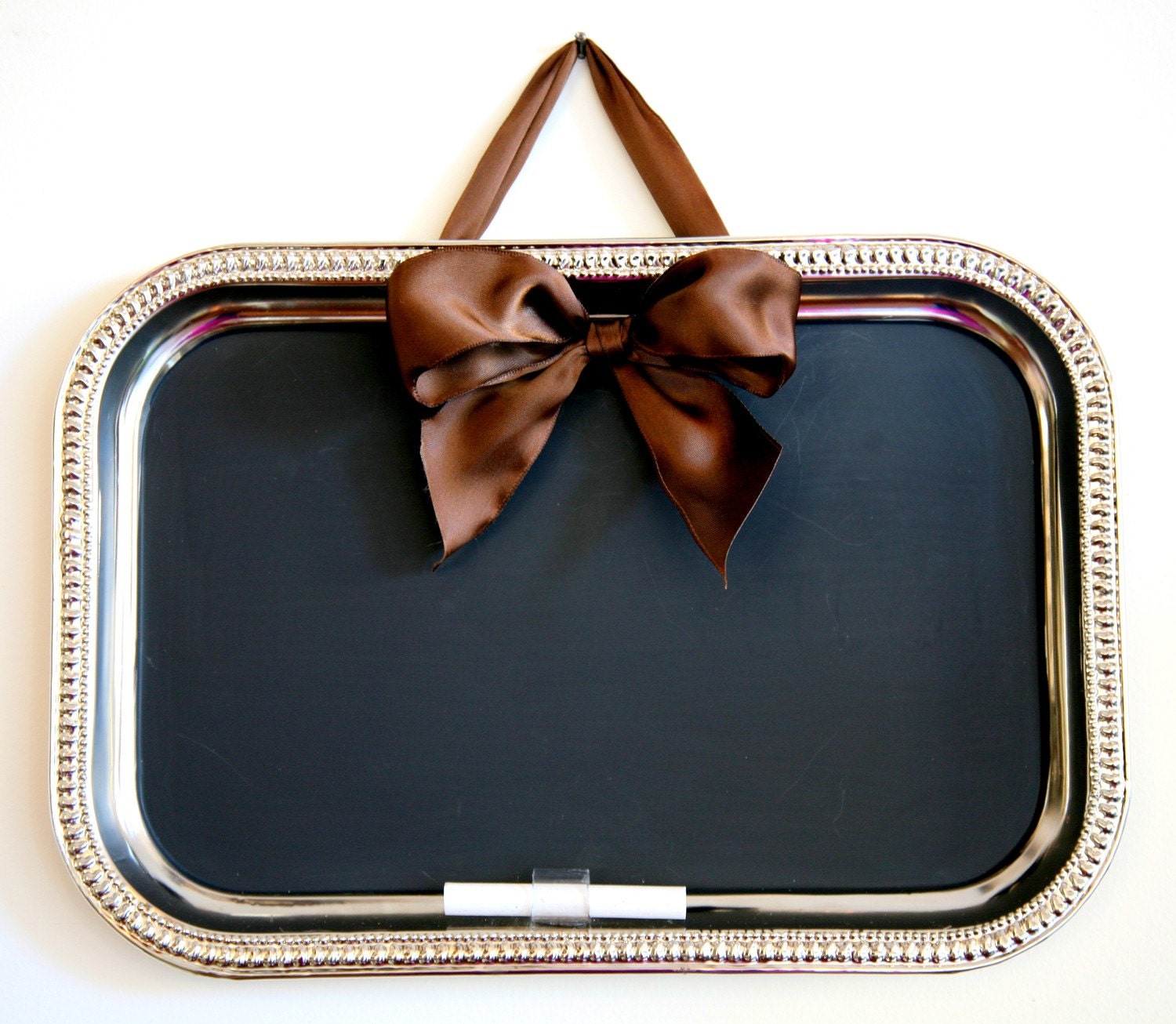 Wedding, French, Old World or Tuscan Chalkboard and Magneticboard comes with a free piece of chalk and chalk holder.