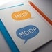 25% OFF SALE - Letterpress Card - Meep Moop