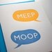 25% OFF SALE - Letterpress Card - Meep Moop