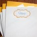 25% OFF SALE - Letterpress French Thank You Cards - Merci - Set of 6