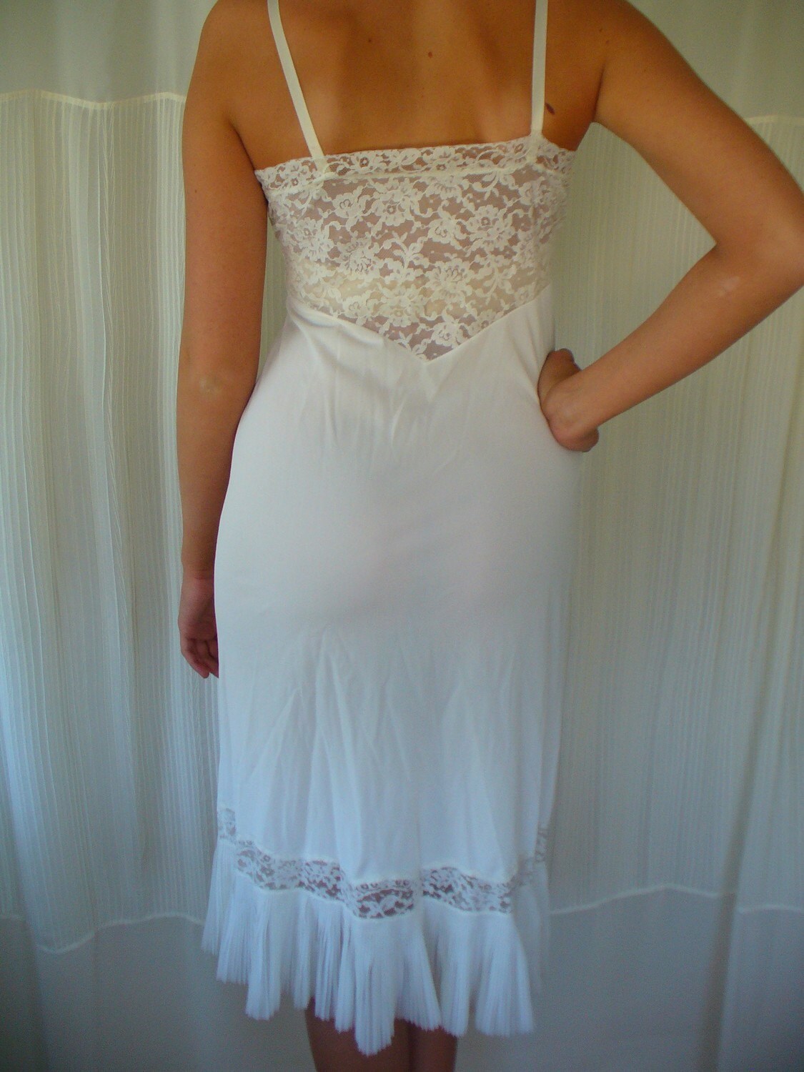 Vintage White Vanity Fair Slip Full Body