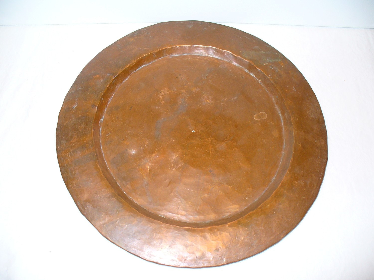 Vintage 50s Hammered Copper Plate by vintageriches on Etsy