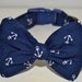 Anchor Dog Collar with Bow Tie