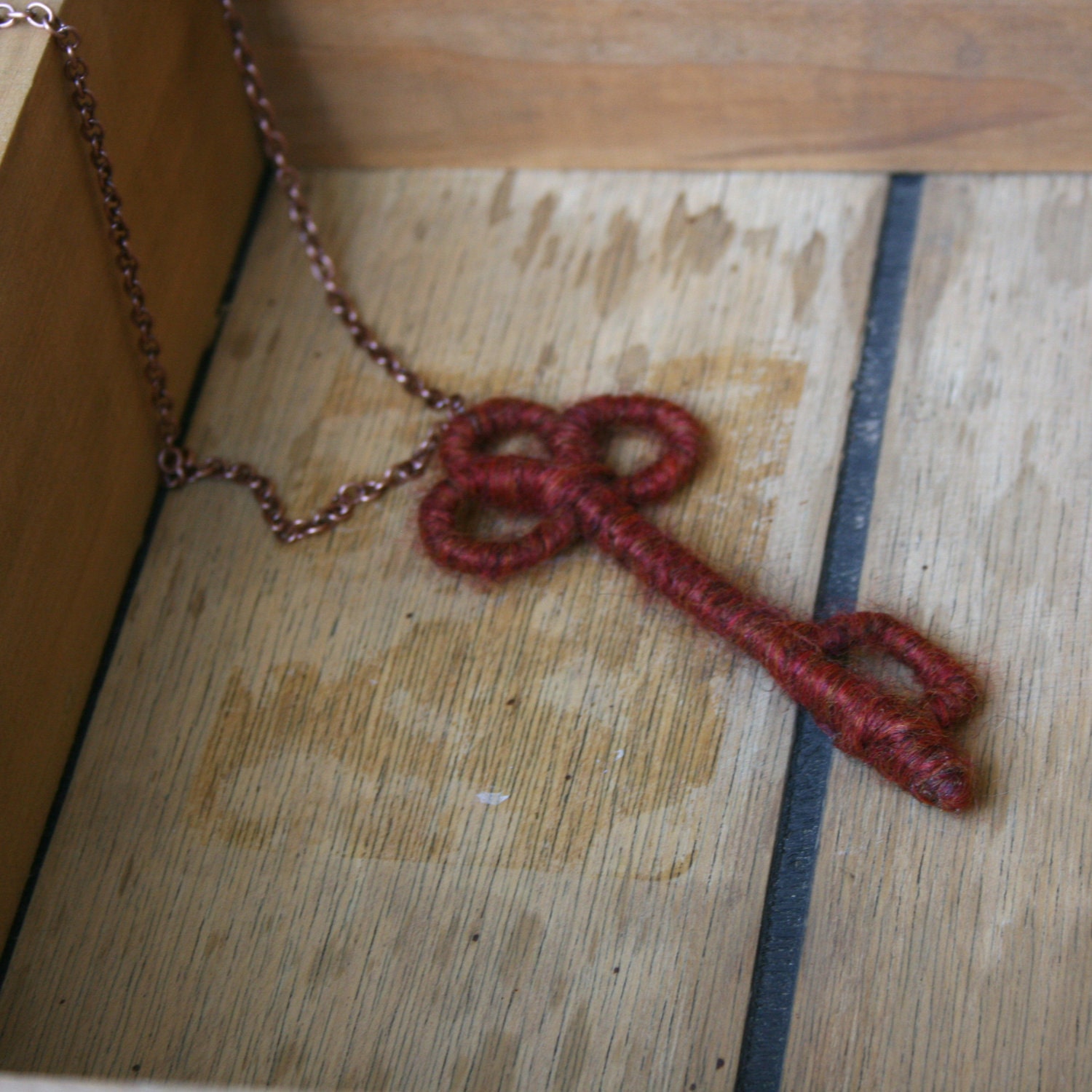 The Key Necklace-Rust by AFineTangle