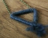 Chambray Blue Triangle Necklace by AFineTangle