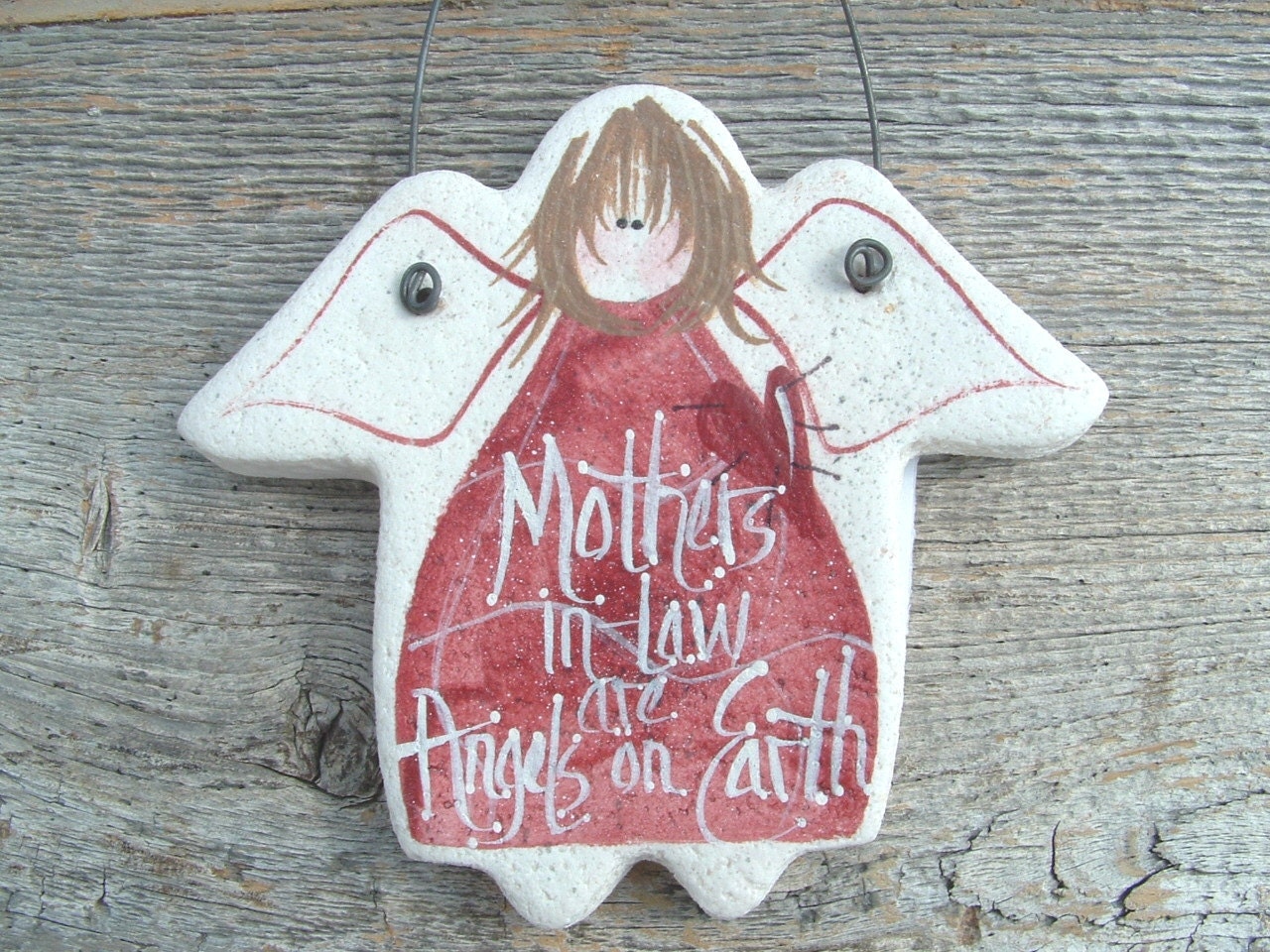 Mother in Law Gift Salt Dough Ornament  / Gift for Mom / Birthday / Xmas Ornament