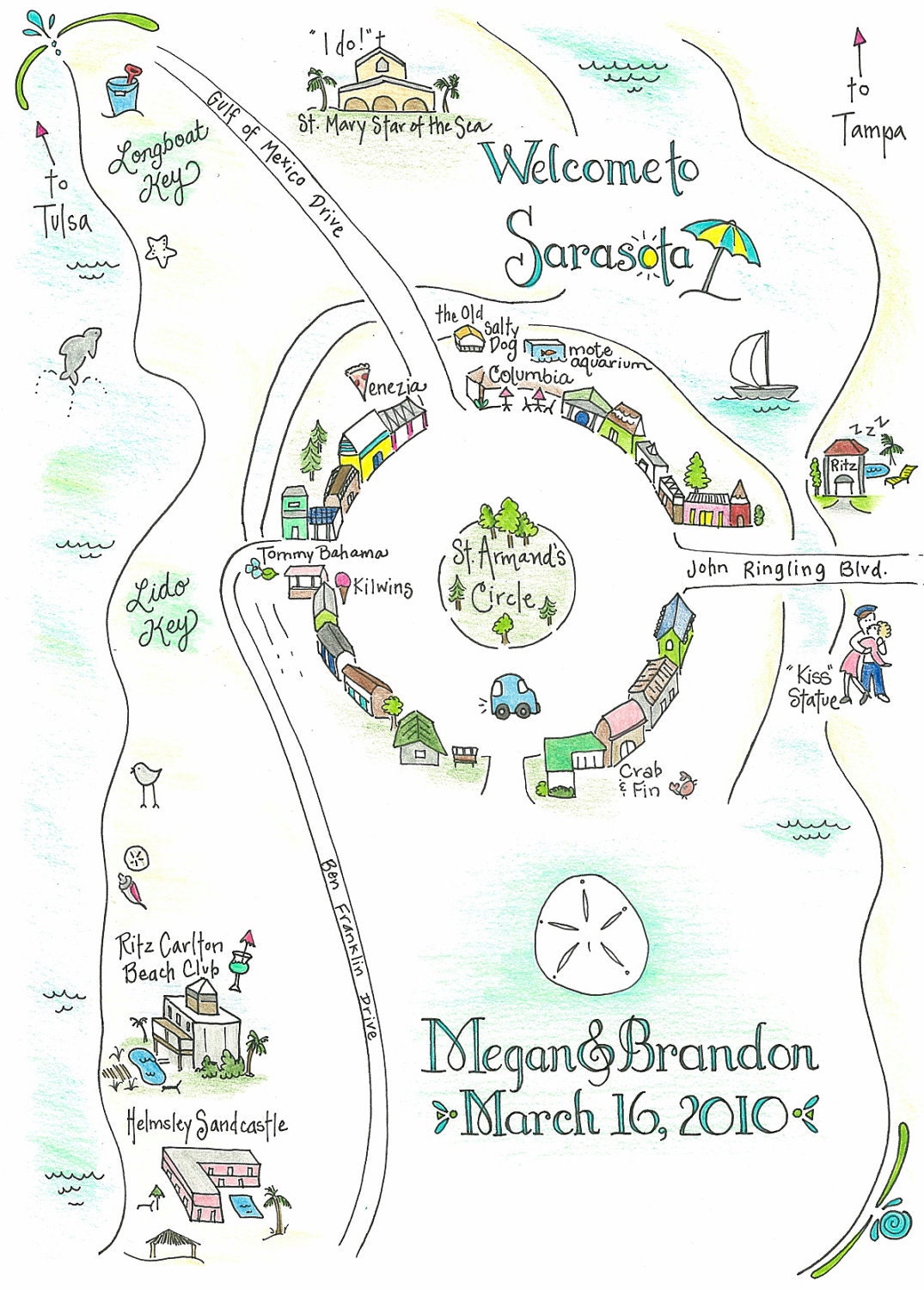 Custom Wedding Map - As seen on greylikesweddings.com