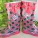 Rain boot decals, Personalized vinyl monogram set of 2 for rainboots, wedding favors, wine glasses, laptop or cell phone