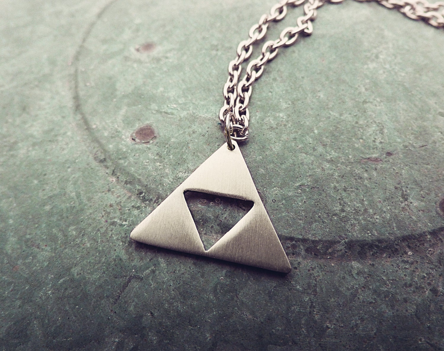 Triforce Legend of Zelda Pendant Necklace, Golden Triangle, Triforce Power of the Gods Triforce
