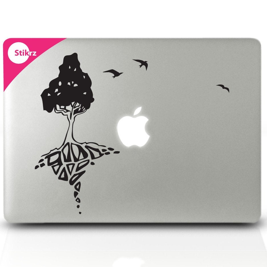 BUY ANY 2 and get 1 FREE - Laptop Vinyl Sticker - Tree of Life with birds - Mac Book - Decal A3