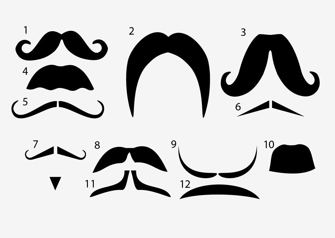 BUY any 2 and get 1 FREE - Mustache Party Pack - removable vinyl decal stickers geekery - Decal 110G