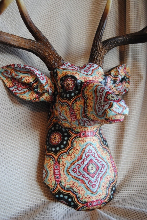 Fabric Deer Head Wall Mount