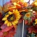 Fall Wreath - Fall Wreath with Golden Sunflower and Fall Leaves Wreath - Fall Sunflower Door Wreath