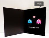 Pacman  Valentine's Day Love Printable Card