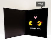 Pacman and Ms. Pacman Valentine's Day Love Printable Card