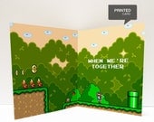 Super Mario World  Valentine's Day Love Printed Card