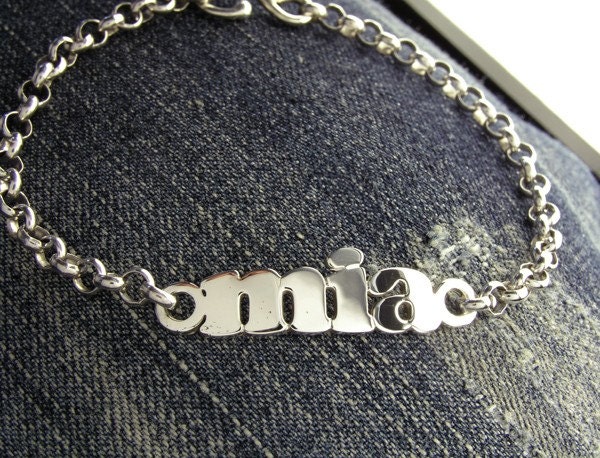 Personalized Sterling Silver  name bracelet
