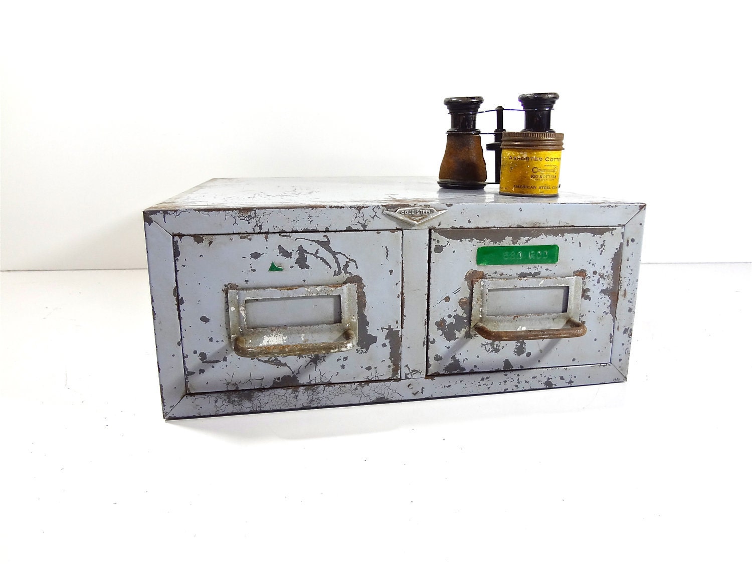 Vintage Industrial Metal File Cabinet