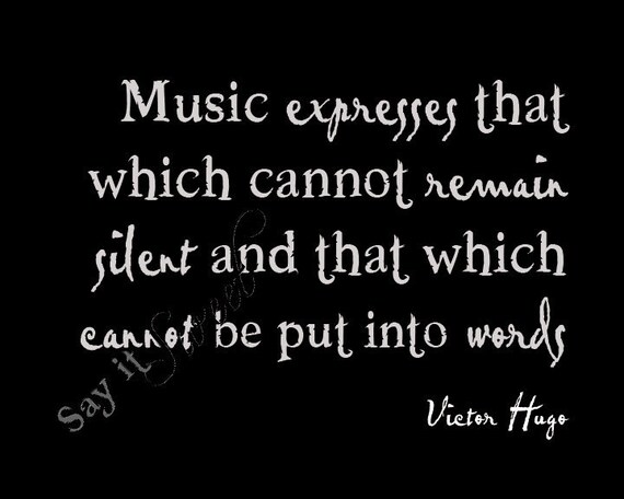Music Expresses That Which Cannot Remain Silent, Hugo 8x10 poster (Eiffel Tower Black) BUY 3 GET 1 FREE