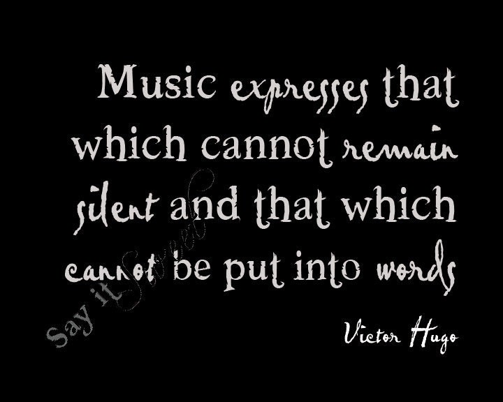 Music Expresses That Which Cannot Remain Silent, Hugo 8x10 poster (Eiffel Tower Black) BUY 3 GET 1 FREE