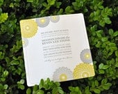 Wedding Invitation - Yellow and Grey Series - Digital File