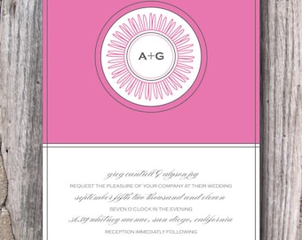 Wedding Invitation - Love is Blooming - Digital File