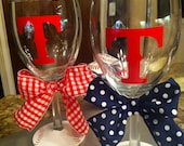 Texas Rangers Wine Glass