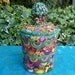 Upcycled Ceramic Stash Jar, "Scribbles and Scraps"