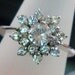 Gold Ring, pure natural white Ceylon Sapphires,handmade Art Deco Payment Plan is available. P-053-1