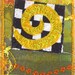 ACEO Art Card, Fiber Art Collage Spiral